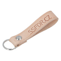 Kožená kľúčenka pútko na kľúče natural - SSFDR Azuro