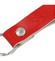 Kožená kľúčenka pútko na kľúče červená - SSFDR Azuro