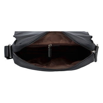 Moderná polokožená kožená taška čierna - Hexagona Cendrik