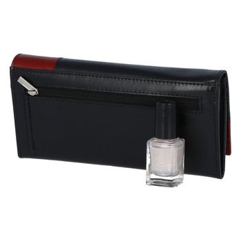 Dámska kožená peňaženka čierno červená - Tomas Farbe