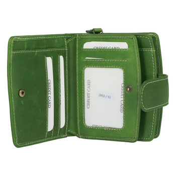 Dámska kožená peňaženka zelená - Tomas Coulenzy