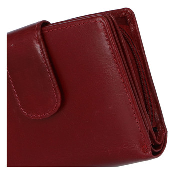 Dámska kožená peňaženka tmavočervená - Tomas Coulenzy