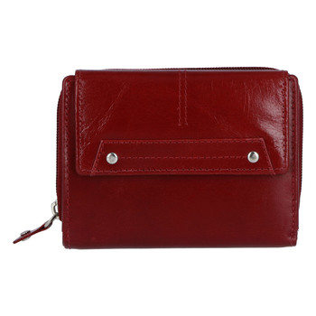 Dámska kožená peňaženka tmavočervená - Tomas Oraigy