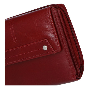 Dámska kožená peňaženka tmavočervená - Tomas Oraigy