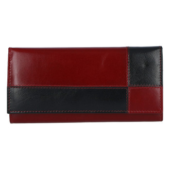 Dámska kožená peňaženka červeno čierna - Tomas Farbe