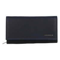 Dámska kožená peňaženka čierno modrá - Bellugio Sofia