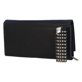 Dámska kožená peňaženka čierno modrá - Bellugio Sofia