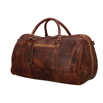 Kožená cestovná taška koňakovohnedá - Greenwood Cooper