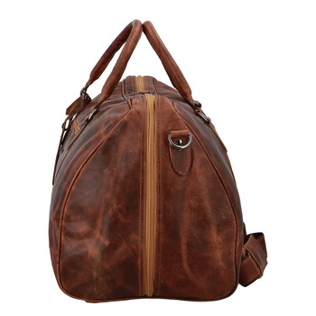 Kožená cestovná taška koňakovohnedá - Greenwood Cooper