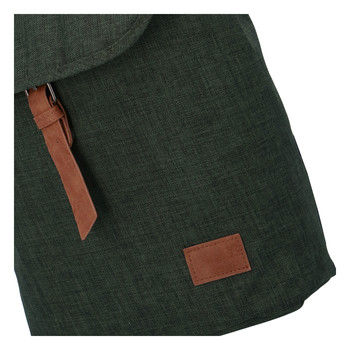 Elegantný látkový tmavo zelený ruksak - New Rebels Morpheus