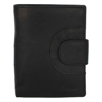Elegantná pánska kožená čierna peňaženka - Delami Norm Duo