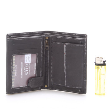 Pánska kožená peňaženka čierna - WILD Dyson