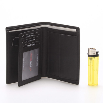 Pánska kožená peňaženka čierna - Sendi Design Us08
