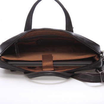 Luxusná kožená taška cez rameno hnedá - Gerard HENON Derell