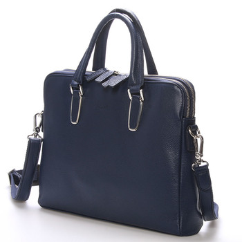 Luxusná kožená taška modrá - Gerard HENON Edmond