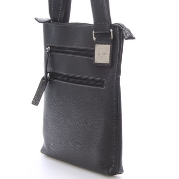 Pánska kožená taška cez rameno čierna - Gerard HENON Frankie