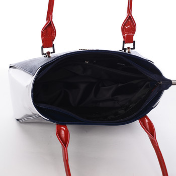 Trendy kabelka cez plece modro červeno biela - Delami Aceline