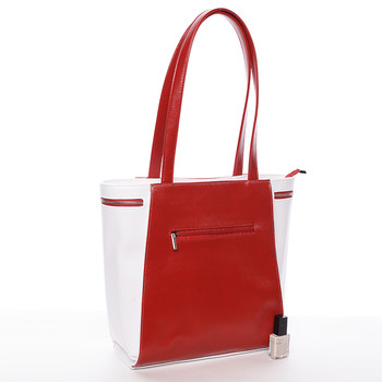 Elegantná kabelka cez rameno červeno biela - Delami Tallis