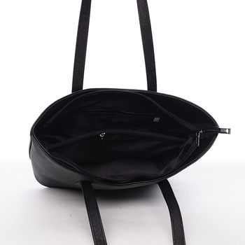 Dámska luxusná kabelka cez rameno čierna saffiano - Delami Alexia
