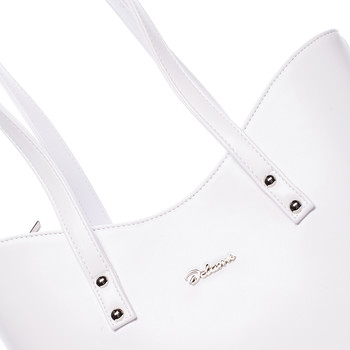 Dámska luxusná kabelka cez rameno biela - Delami Alexia