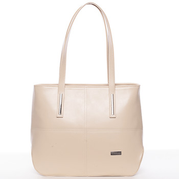 Dámska luxusná kabelka cez rameno béžová - Delami Leonela