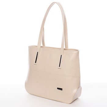 Dámska luxusná kabelka cez rameno béžová - Delami Leonela