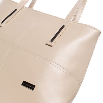 Dámska luxusná kabelka cez rameno béžová - Delami Leonela