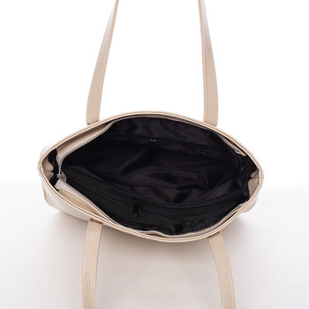 Dámska luxusná kabelka cez rameno béžová - Delami Leonela