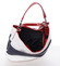 Elegantná bielo-modro-červená dámska kabelka cez rameno - Delami Shakira