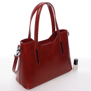 Menšie kožená kabelka červená - ItalY Alex