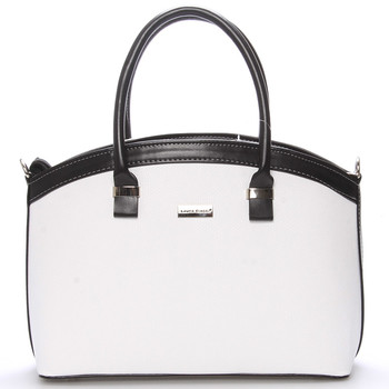 Elegantná bielo-čierna dámska kabelka do spoločnosti - Delami Renee