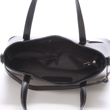 Menšia kožená kabelka čierna - ItalY Alex