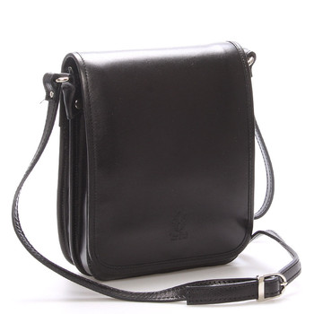 Luxusná kožená taška cez rameno čierna - ItalY Harper