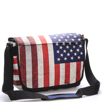 Trendy látková taška cez rameno USA - NEW REBELS Keaton