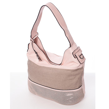 Trendy dámska kabelka cez plece ružová - MARIA C Fleur