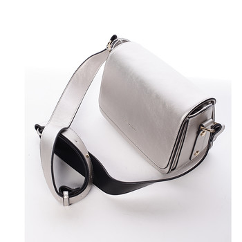 Originálna crossbody kabelka strieborná - Silvia Rosa Bailee