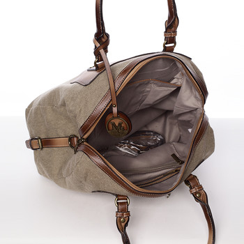 Originálna dámska kabelka do ruky taupe - MARIA C Fayette