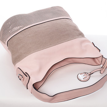 Trendy dámska kabelka cez plece ružová - MARIA C Fleur