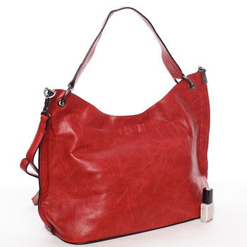 Módna dámska kabelka cez plece červená - Dudlin Pierretta