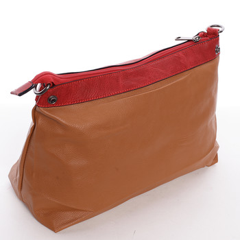 Módna dámska kabelka cez plece červená - Dudlin Pierretta