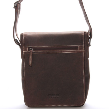 Luxusná pánska kožená taška cez rameno hnedá - WILD Bayley