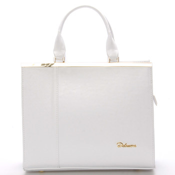 Elegantná dámska kabelka do ruky biela - Delami deliť