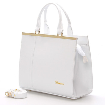 Elegantná dámska kabelka do ruky biela - Delami deliť