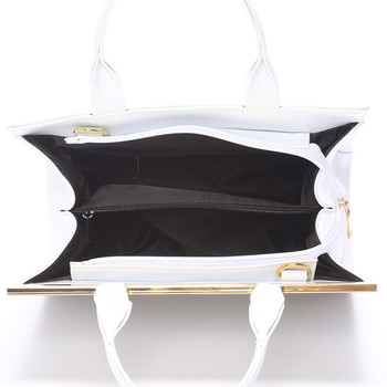 Elegantná dámska kabelka do ruky biela - Delami deliť