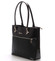 Dámska luxusná čierna lakovaná kabelka - Delami Belén