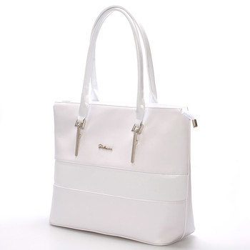 Dámska luxusná kabelka cez rameno biela - Delami Denise