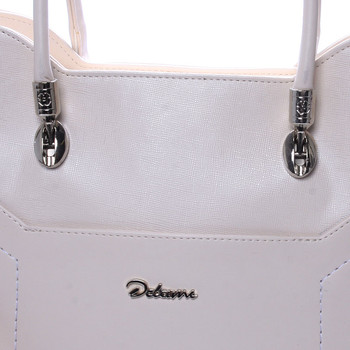 Dámska luxusná kabelka cez rameno béžová - Delami Amalia