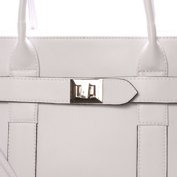 Exkluzívna dámska kabelka do ruky biela - Delami Olympia