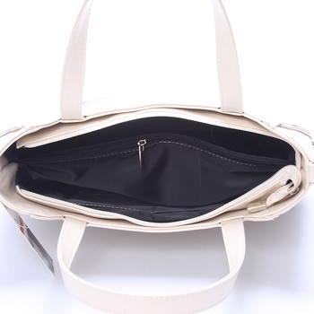 Elegantná dámska kabelka do ruky béžová saffiano - Delami Diahann