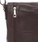 Módna menšia tmavo hnedá kožená kabelka cez rameno - ItalY Leroi
